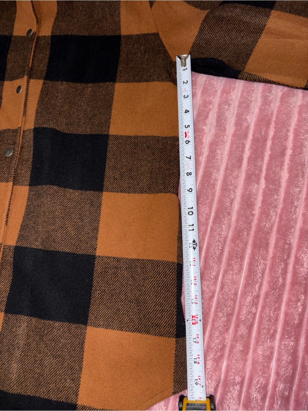 RD Style Black and Brown Plaid Button Shirt Jacket - Picture 8 of 16
